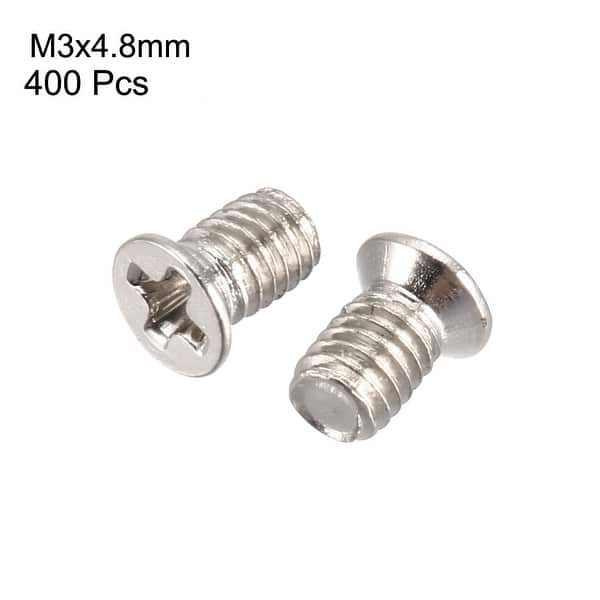 400pcs Phillips Head Hard Drive Screw M3 4.8mm for PC Case 2.5" HDD